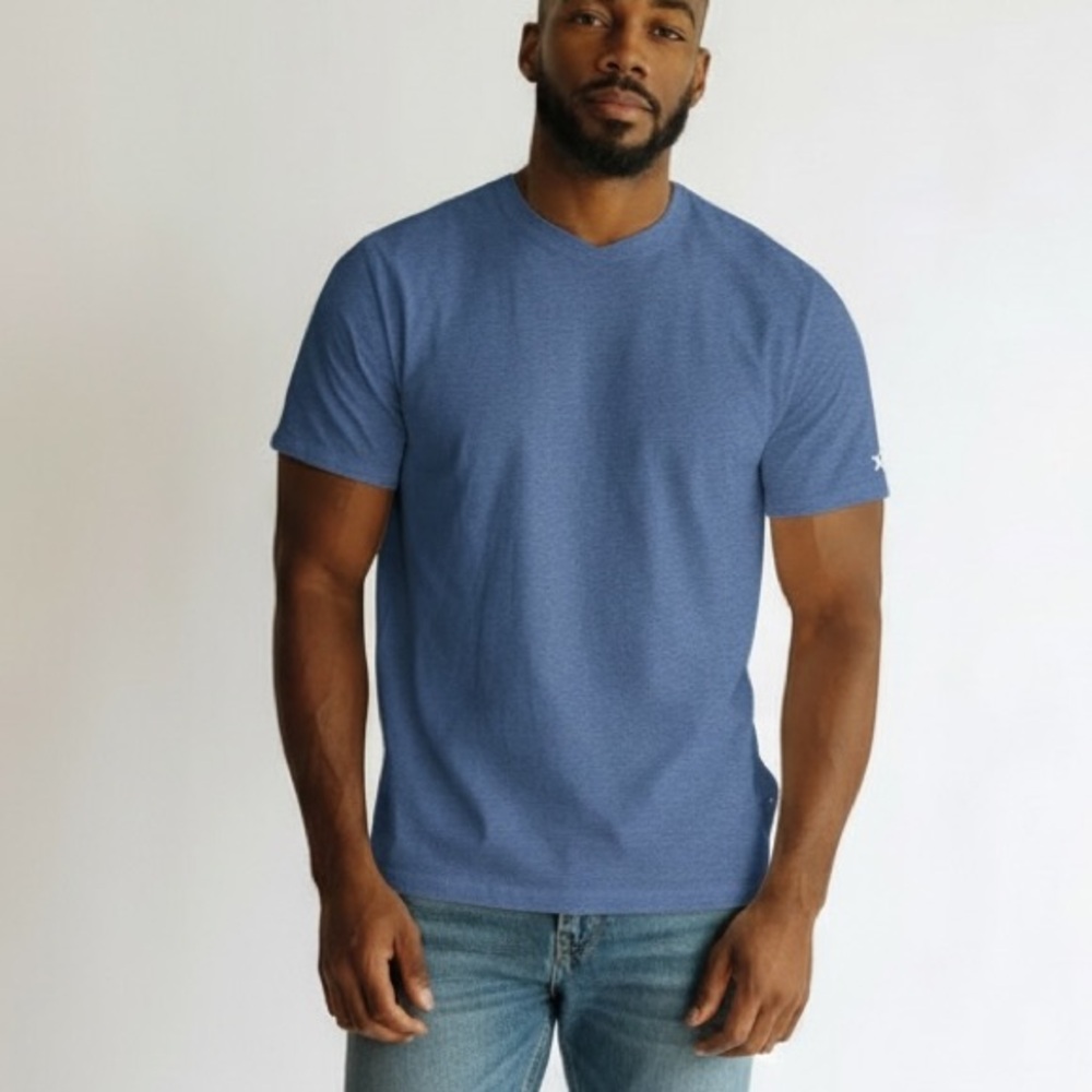 KENNETH COLE | Men’s Deep Royal Blue Active Tech V-Neck Tee T-Shirt size 2X NEW